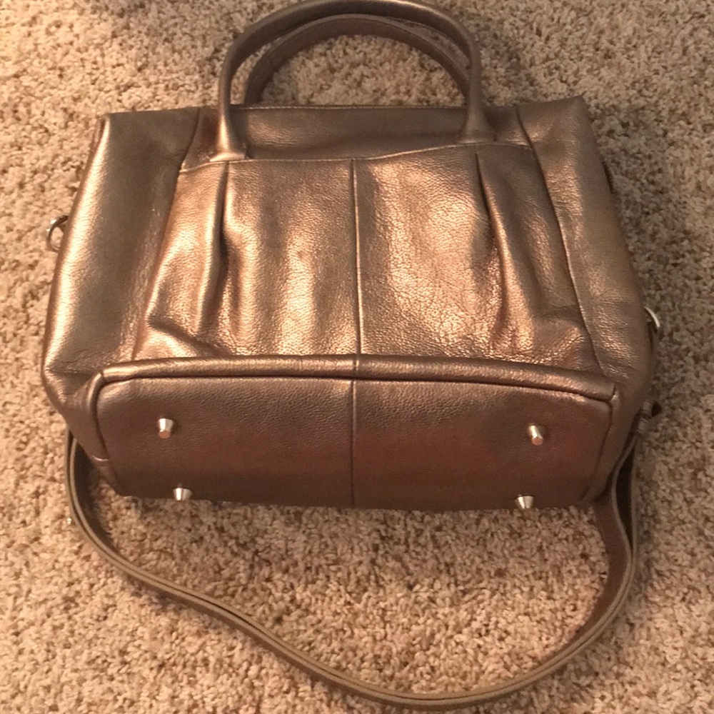 Elaine Turner Medium Gold Satchel Purse - Picture 5 of 10